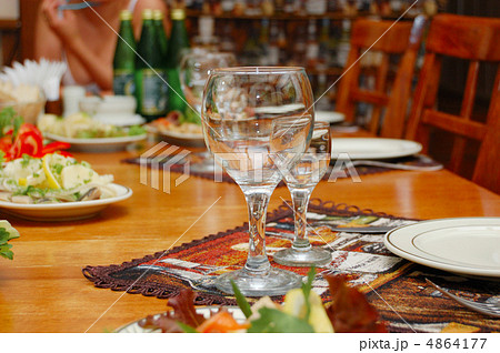 glasses over table 4864177