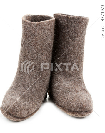 Pair gray woolly lock footwear 4871973