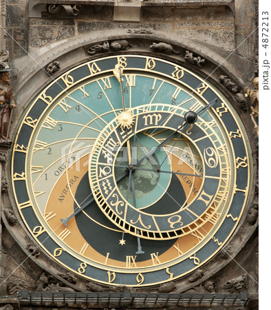 Clock on the Old Living surface in Prague Clock on the Old Living surface in Prague 4872213