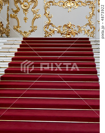 red carpet on the marble staircase 4873922