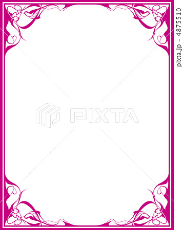 飾り枠18 ピンク のイラスト素材