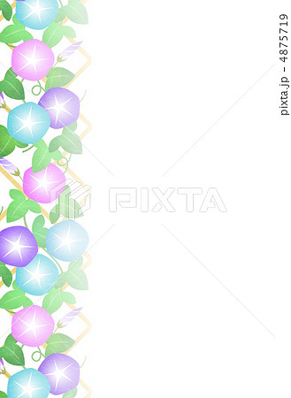 朝顔の背景素材（和紙調） 4875719