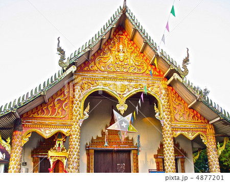 タイの仏教寺院（チェンコーン／タイ王国） 4877201