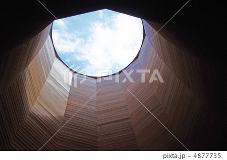 六甲枝垂れの内側から空を見上げる 4877735