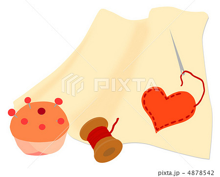 裁縫　ハートのアップリケ 4878542