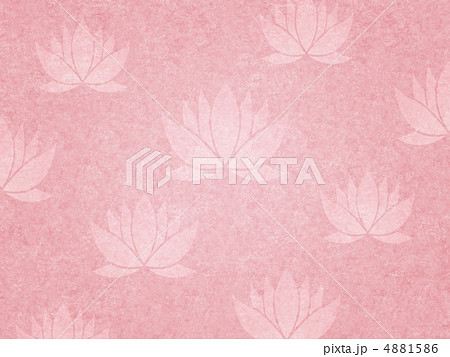 和紙 蓮の花のイラスト素材