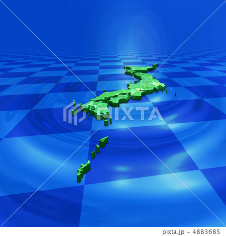 緑の日本地図・日本列島 緑の日本地図・日本列島 4883685