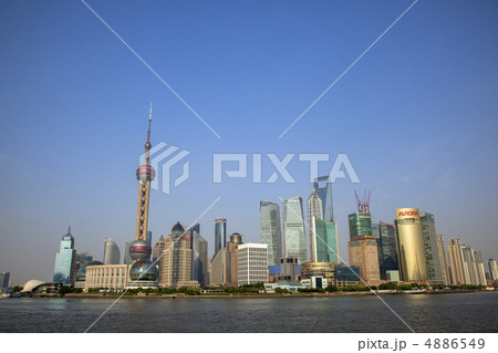 上海　バンドより浦東地区 4886549