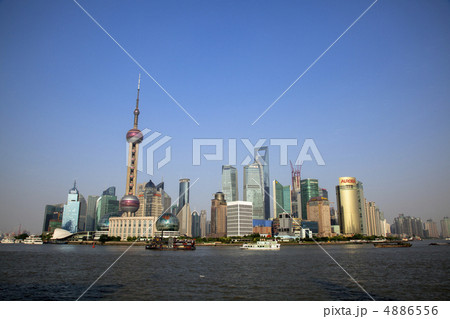 上海　バンドより浦東地区 4886556