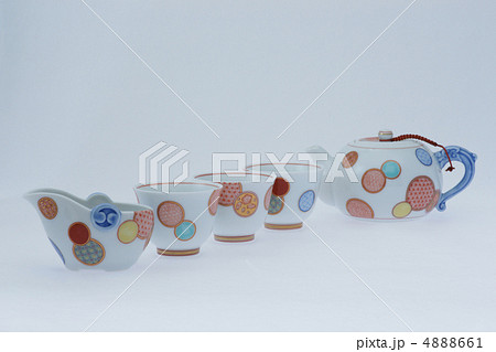 磁器_急須_湯のみ_湯さまし_2客 磁器_急須_湯のみ_湯さまし_2客 4888661