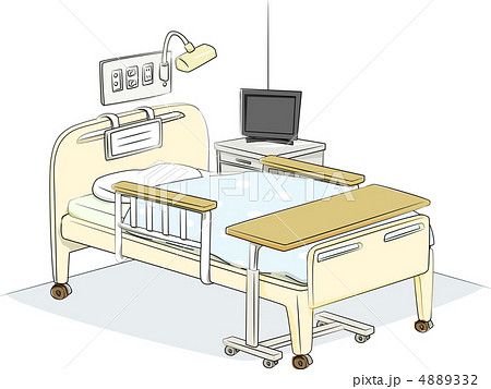 入院ベッドのイラスト素材 432