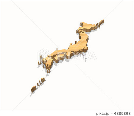 木目の日本地図・日本列島 木目の日本地図・日本列島 4889898