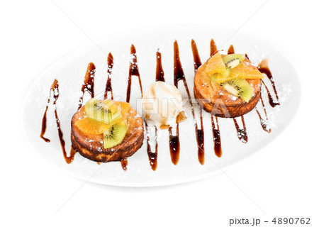 Tasty dessert with ice cream 4890762