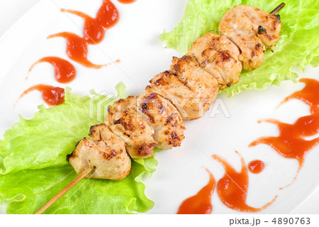 Grilled chicken meat closeup 4890763
