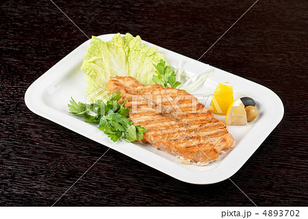 Grilled salmon steak Grilled salmon steak 4893702