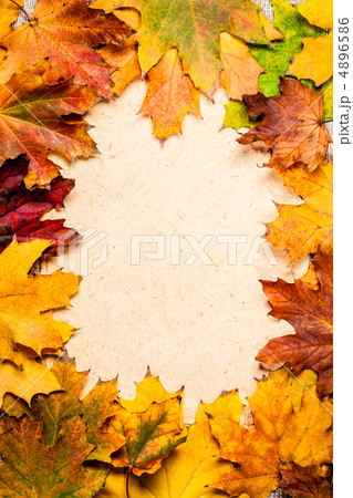Autumn frame on paper Autumn frame on paper 4896586