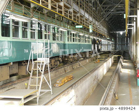 京阪　石山坂本線　錦織車庫　検収庫内部 4899424