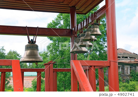 small bell in wooden summerhouse small bell in wooden summerhouse 4902741