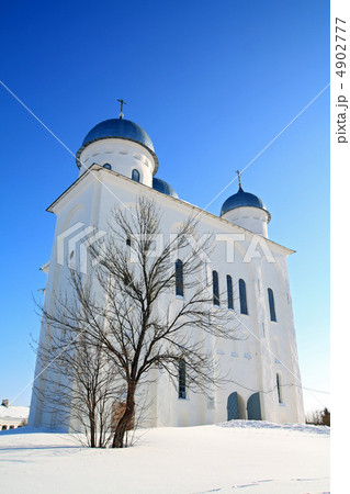 christian orthodox male priory amongst snow 4902777