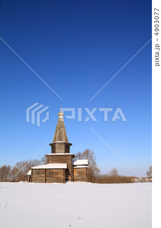 christian chapel in winter village christian chapel in winter village 4903077