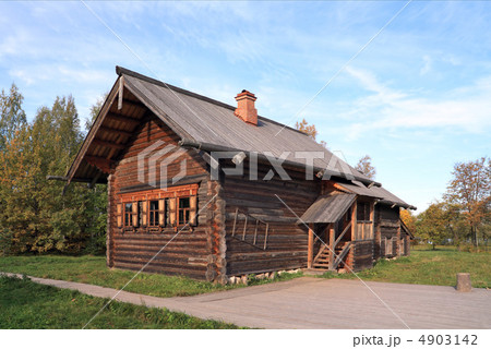 old wooden house in village old wooden house in village 4903142