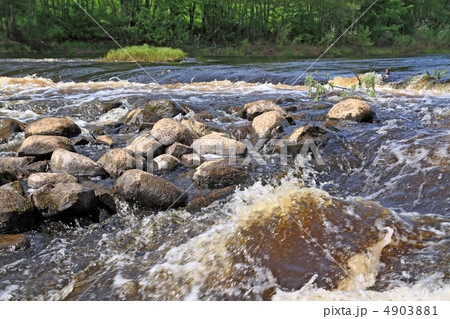 greater stone on mountain river 4903881
