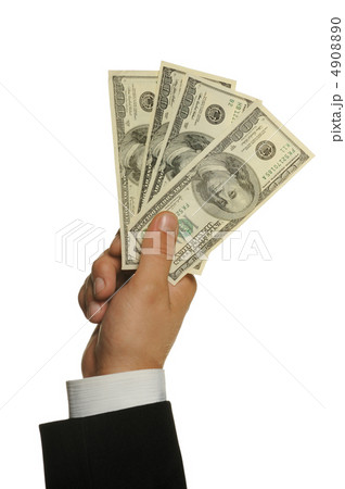 Dollars in a hand of the businessman 4908890