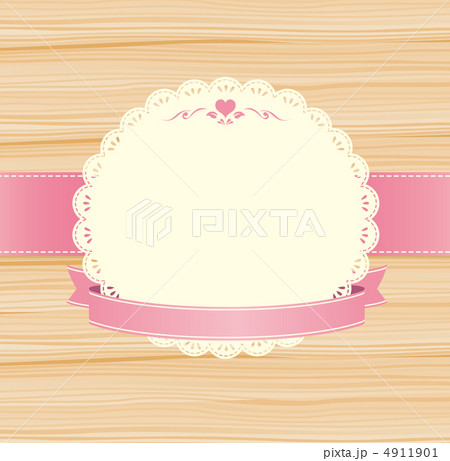 招待状 レース 布 フレーム ラベル  4911901