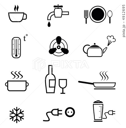 Set of kitchen icons Set of kitchen icons 4912695