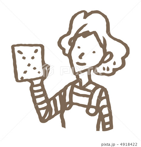 主婦の窓拭き 4918422