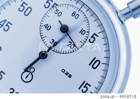 Stopwatch closeup. With a moving arrow 4918518