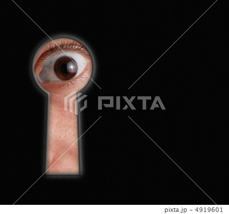 Look through a keyhole in black Look through a keyhole in black 4919601