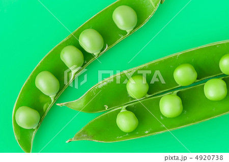 Pea on green background Pea on green background 4920738