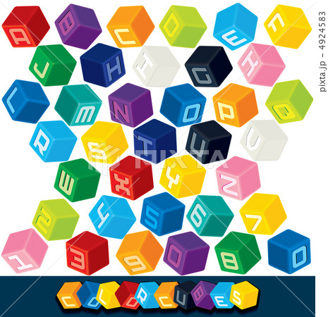 Colored Alphabet Cubes Colored Alphabet Cubes 4924583