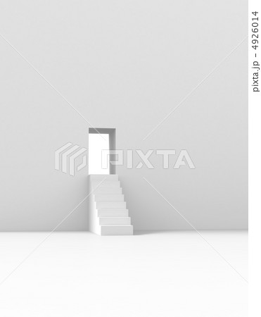 階段と入口のイラスト素材