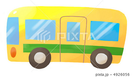 黄色いバスのイラスト素材