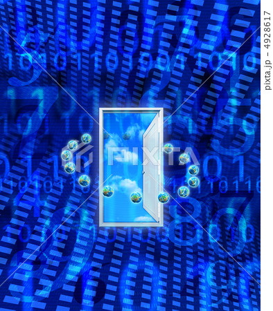 青空が見える扉の向こう/デジタル空間 青空が見える扉の向こう/デジタル空間 4928617
