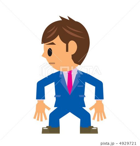 ビジネスマン イラスト 隠れるのイラスト素材