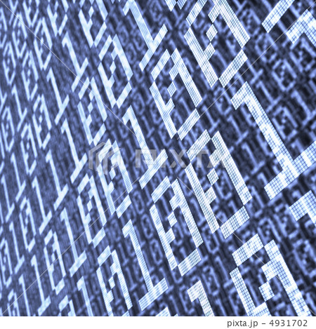 青いバイナリーコード　被写界深度あり 4931702