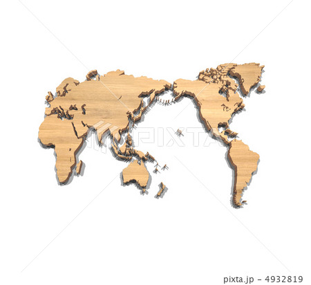 木製の世界地図 白地図のイラスト素材 木製の世界地図 白地図のイラスト素材