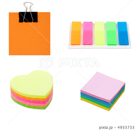 Collage, colored office stickers Collage, colored office stickers 4933733