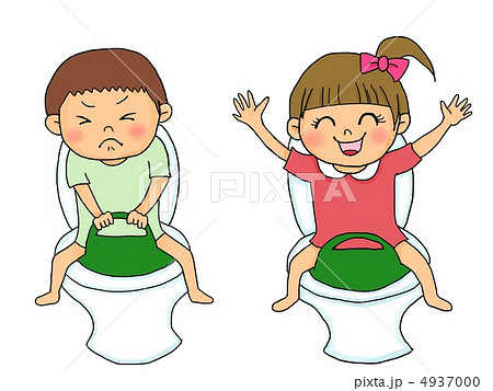 トイレトレーニングのイラスト素材
