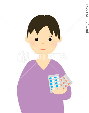 薬を持つ男性 4937251