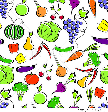 野菜や果物 のイラスト素材
