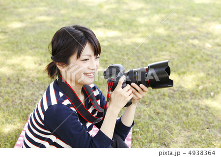 一眼カメラ女子　モデル：大友　歩 4938364