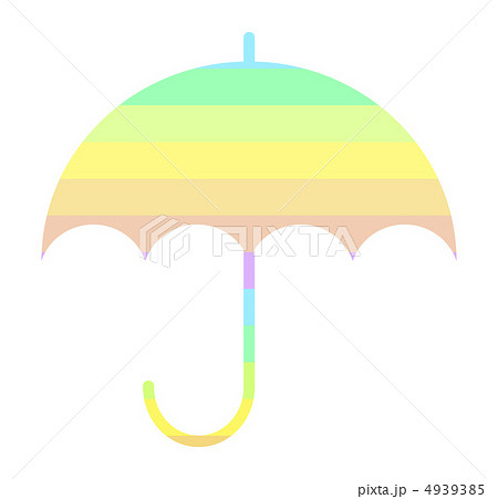カラフルな傘のイラスト素材