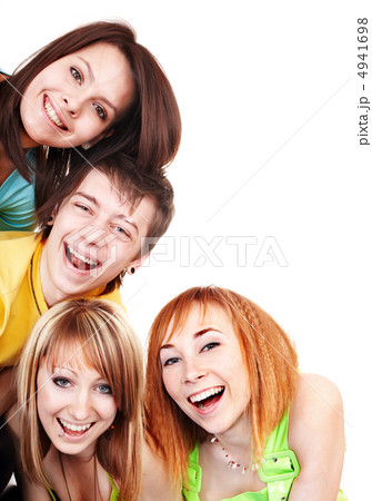 Group of young happy people. 4941698