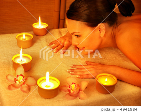 Young woman having massage. 4941984