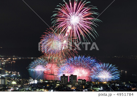 【長野県諏訪市】諏訪湖の花火 4951784