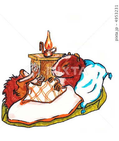 Sleeping guinea pig. Tale. watercolor Sleeping guinea pig. Tale. watercolor 4953231